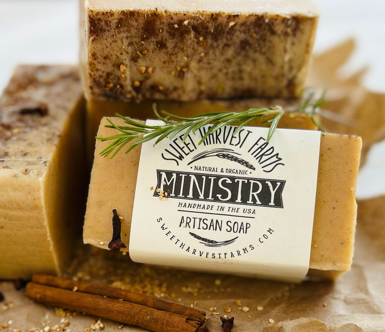 Ministry Handmade Organic Soap Thieves Oil Formulation Sweet Harvest Farms Everetts Place: Online Boutique