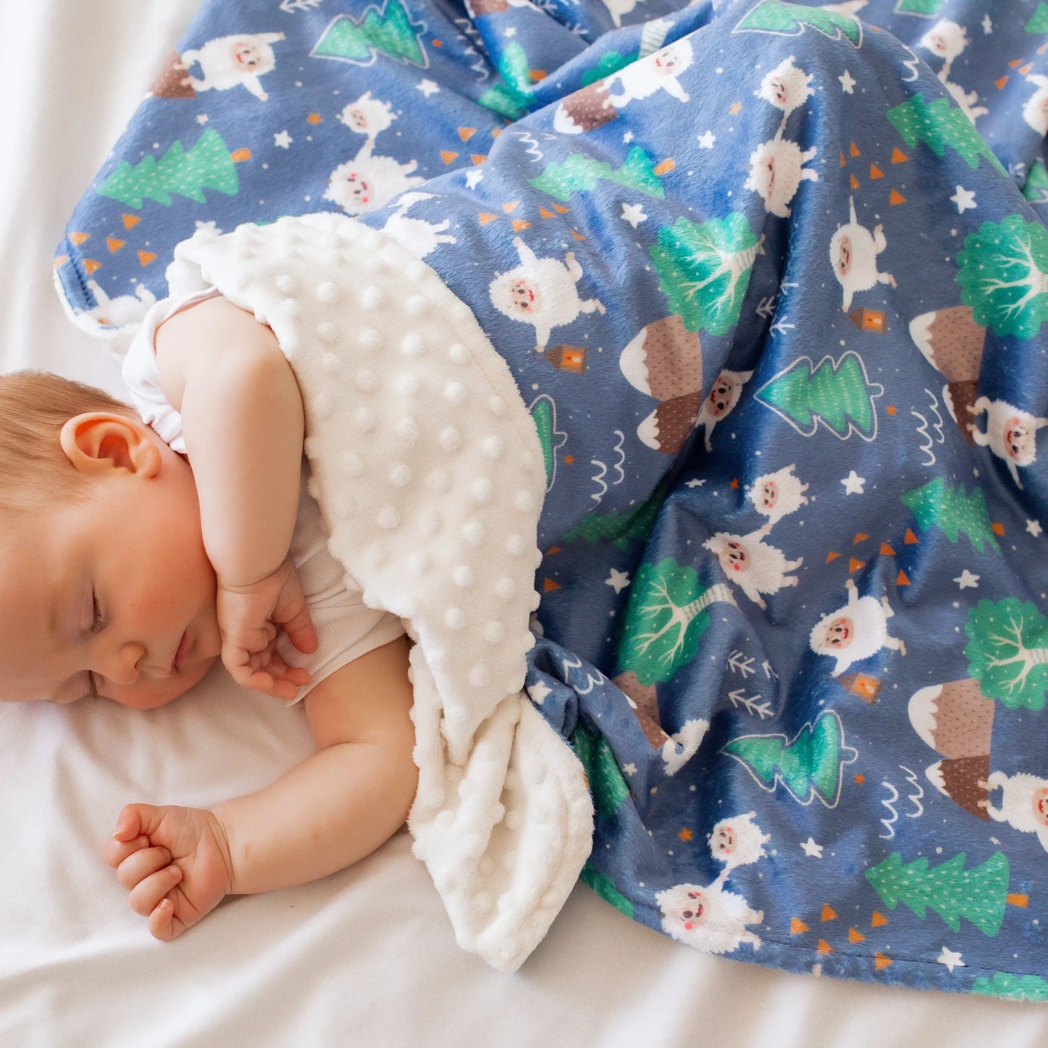 Minky Baby Blanket Yeti Dreams Honey Lemonade 