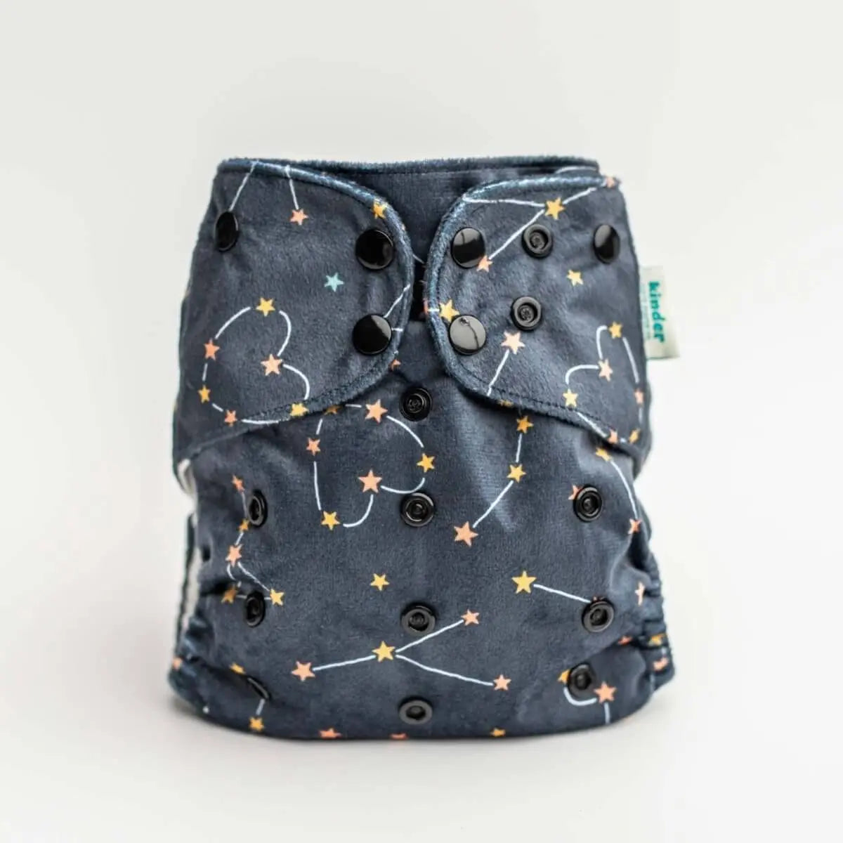 Kinder Cloth Diaper Co. Minky Fleece Cloth Diaper - Patterned Lounger with Wicking Jersey - Everetts Place Boutique - 