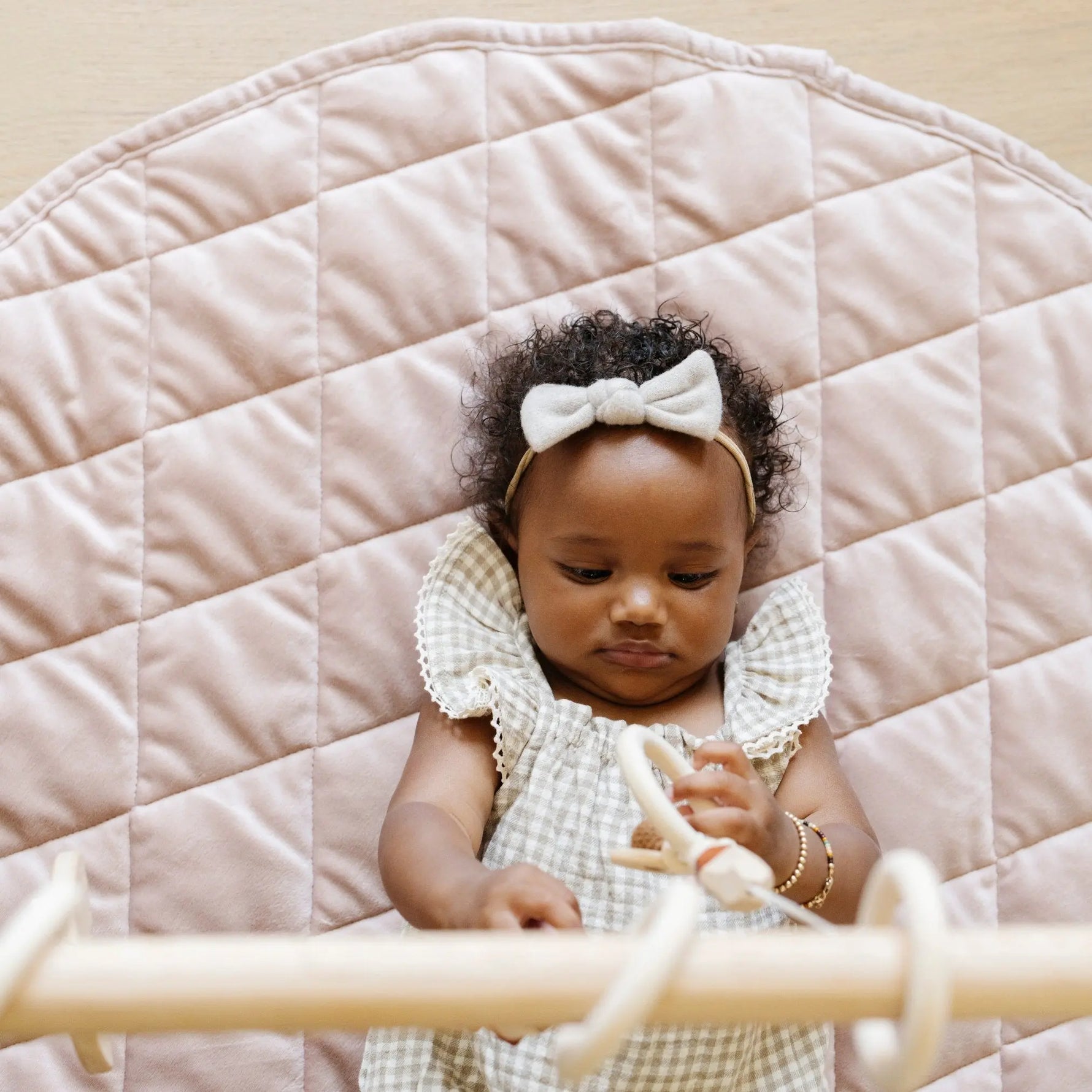 Minky Play Mat Circle Quilted Baby Activity Mat Saranoni Saranoni Everetts Place Boutique 32.00