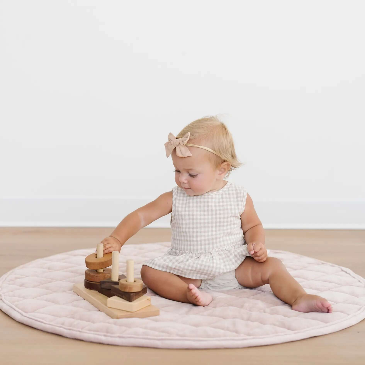 Saranoni Minky Play Mat Circle Quilted Baby Activity Mat Saranoni - Everetts Place Boutique - 