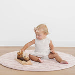 Minky Play Mat Circle Quilted Baby Activity Mat Saranoni Saranoni Everetts Place Boutique