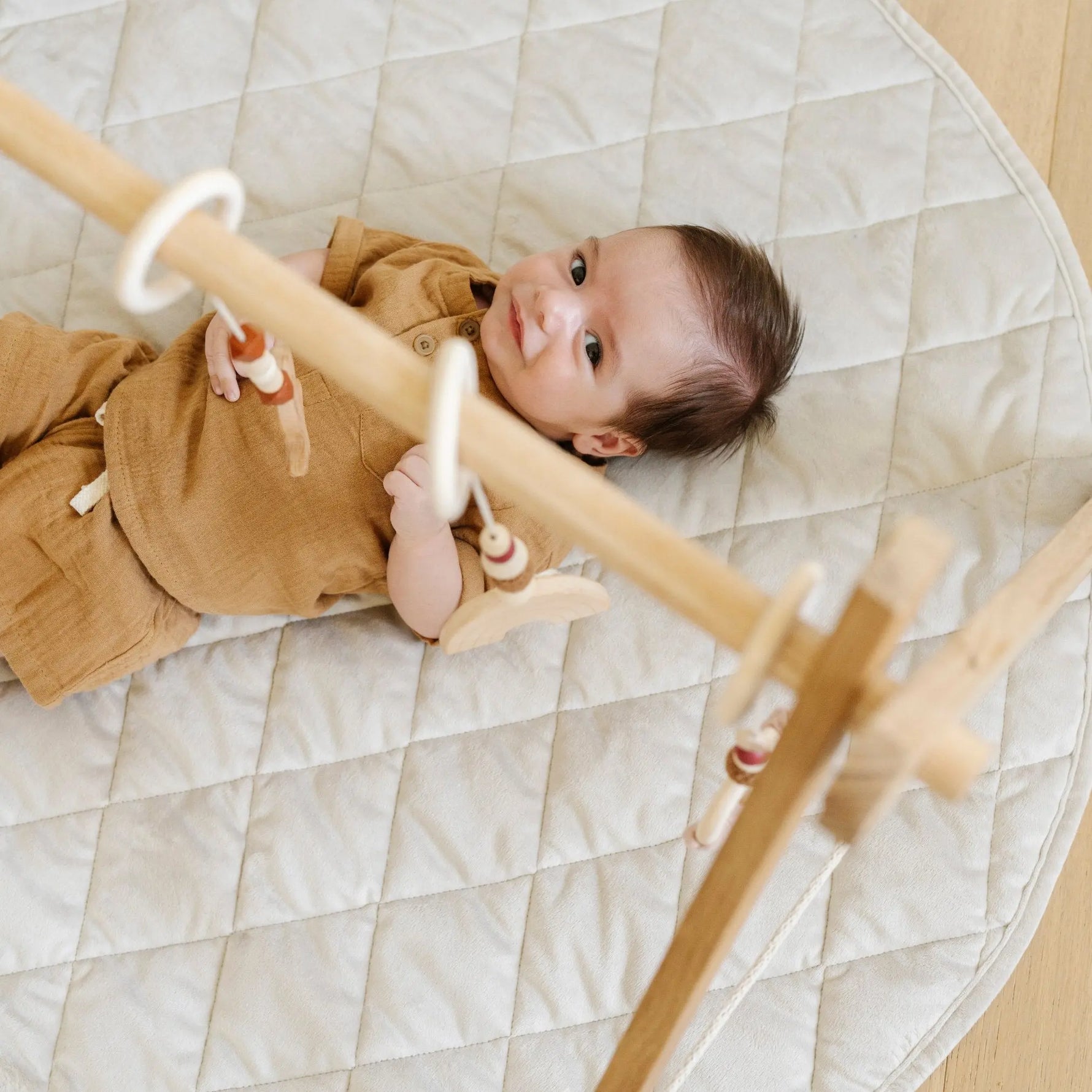Minky Play Mat Circle Quilted Baby Activity Mat Saranoni Saranoni Everetts Place Boutique