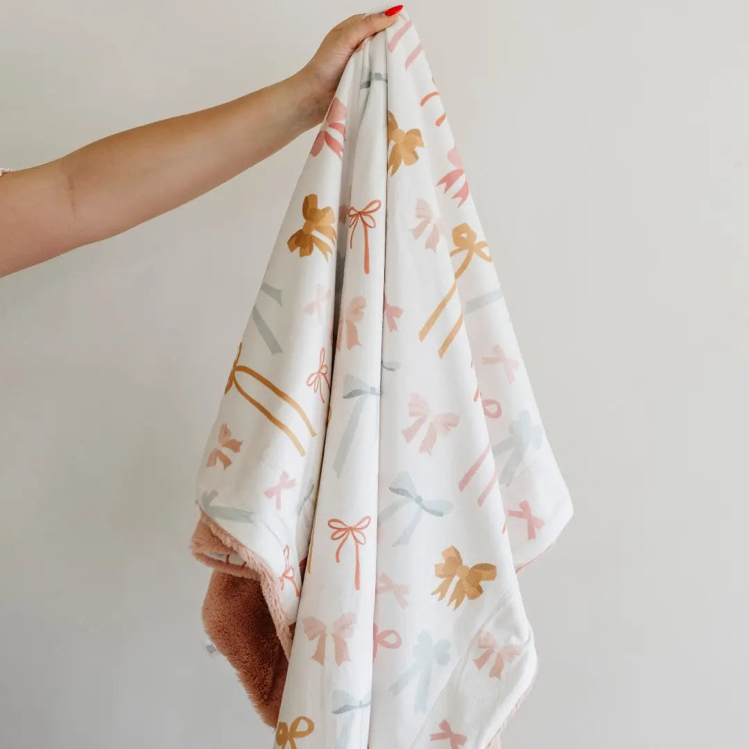 Minky and Lush Receiving Blankets Dual Textured Cozy Saranoni Everetts Place Boutique
