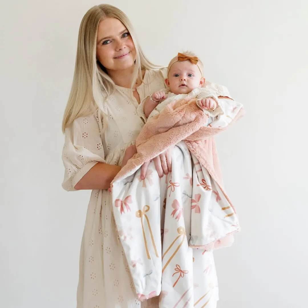 Saranoni Minky and Lush Receiving Blankets Dual Textured Cozy - Everetts Place Boutique - 