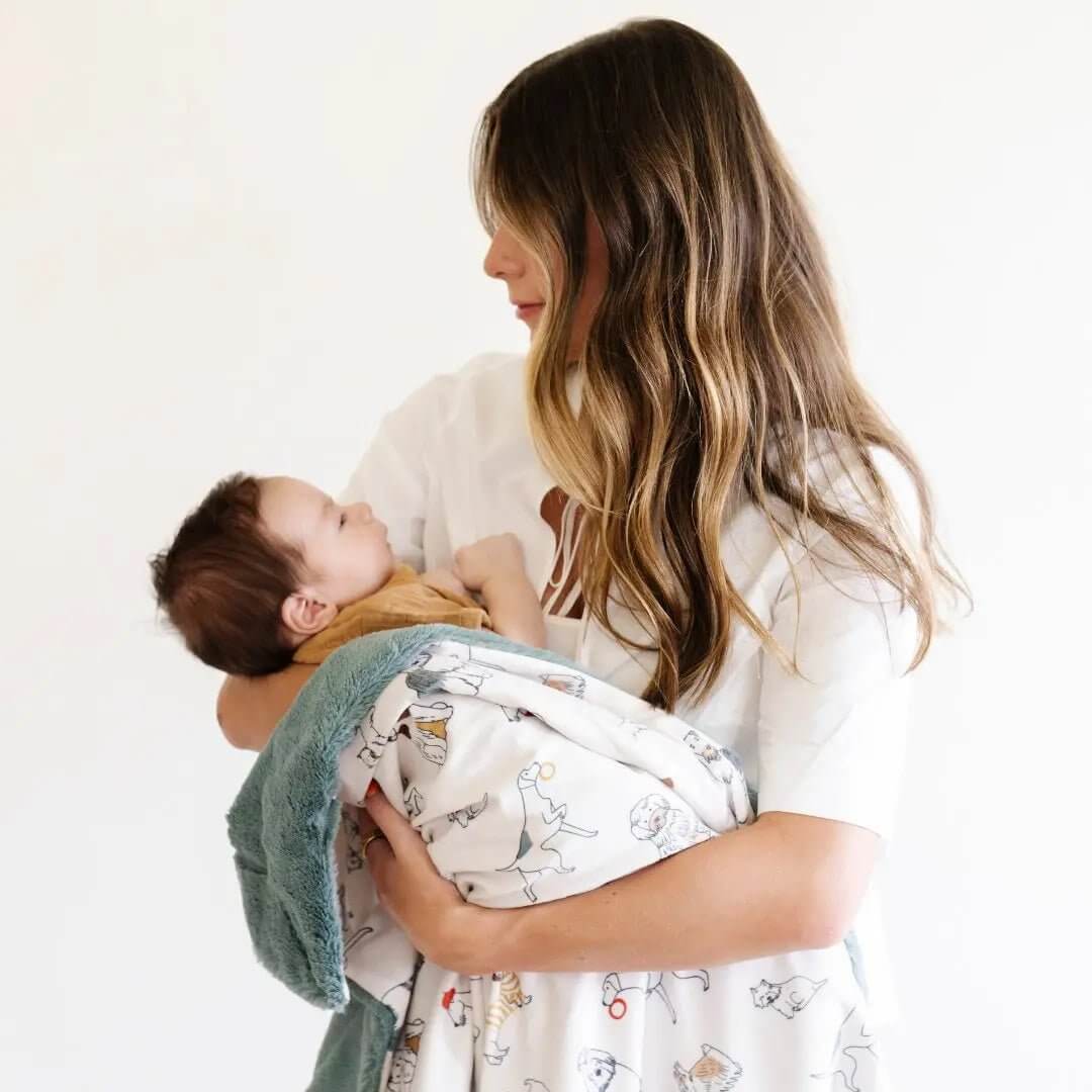 Saranoni Minky and Lush Receiving Blankets Dual Textured Cozy - Everetts Place Boutique - 