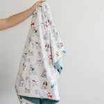 Minky and Lush Receiving Blankets Dual Textured Cozy Saranoni Everetts Place Boutique
