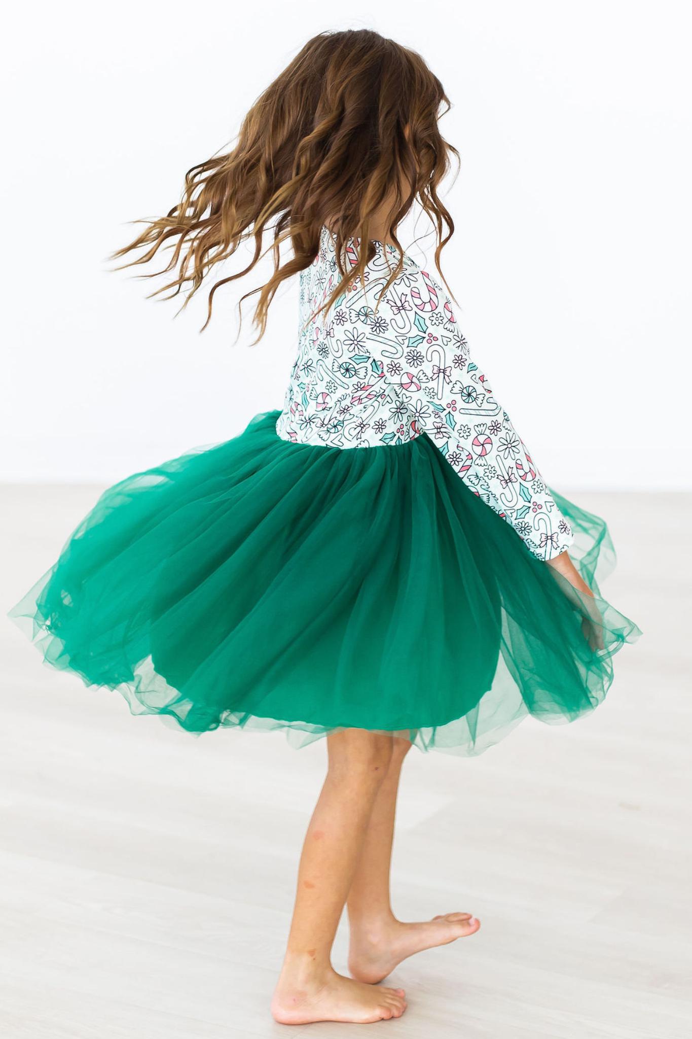 Mints & Mistletoe L/S Tutu Dress by Mila & Rose ®