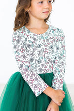 Mints & Mistletoe L/S Tutu Dress by Mila & Rose ®