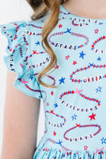 Mila & Rose ® Miss Americana Flutter Sleeve Twirl Dress Mila Version - Everetts Place Boutique - 