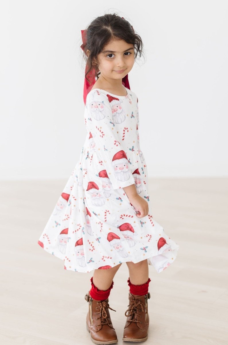 Mistletoe Magic 3/4 Sleeve Pocket Twirl Holiday Dress - Everetts Place Boutique - 