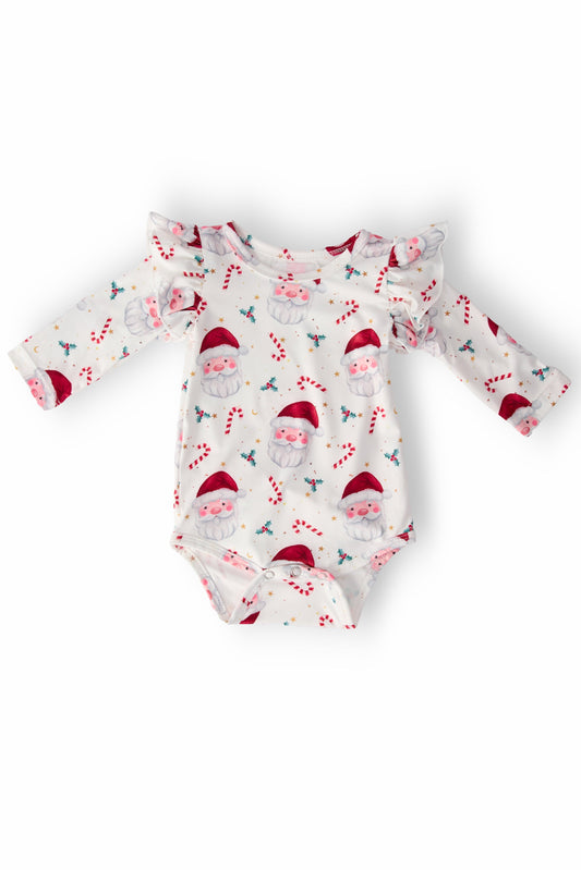 Mila & Rose ® Mistletoe Magic Long Sleeve Flutter Bodysuit For Baby - Apparel & Accessories > Clothing > Baby & Toddler Clothing > Baby One-Pieces Flutter Bodysuit L/S