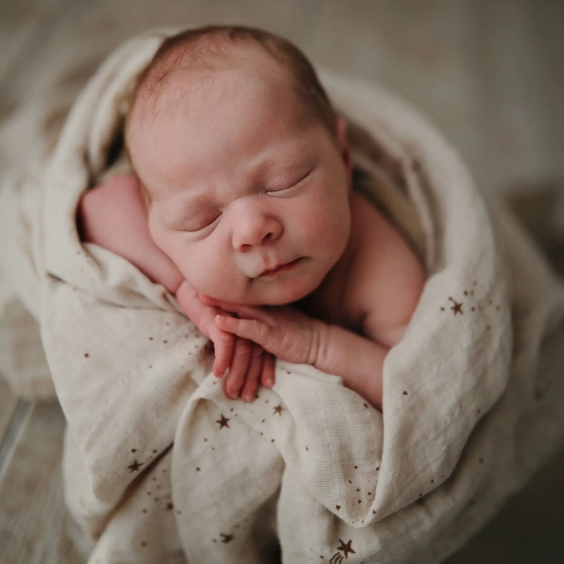Organic Cotton Muslin Swaddle Blanket for Baby Cuddling and Nursing Mushie