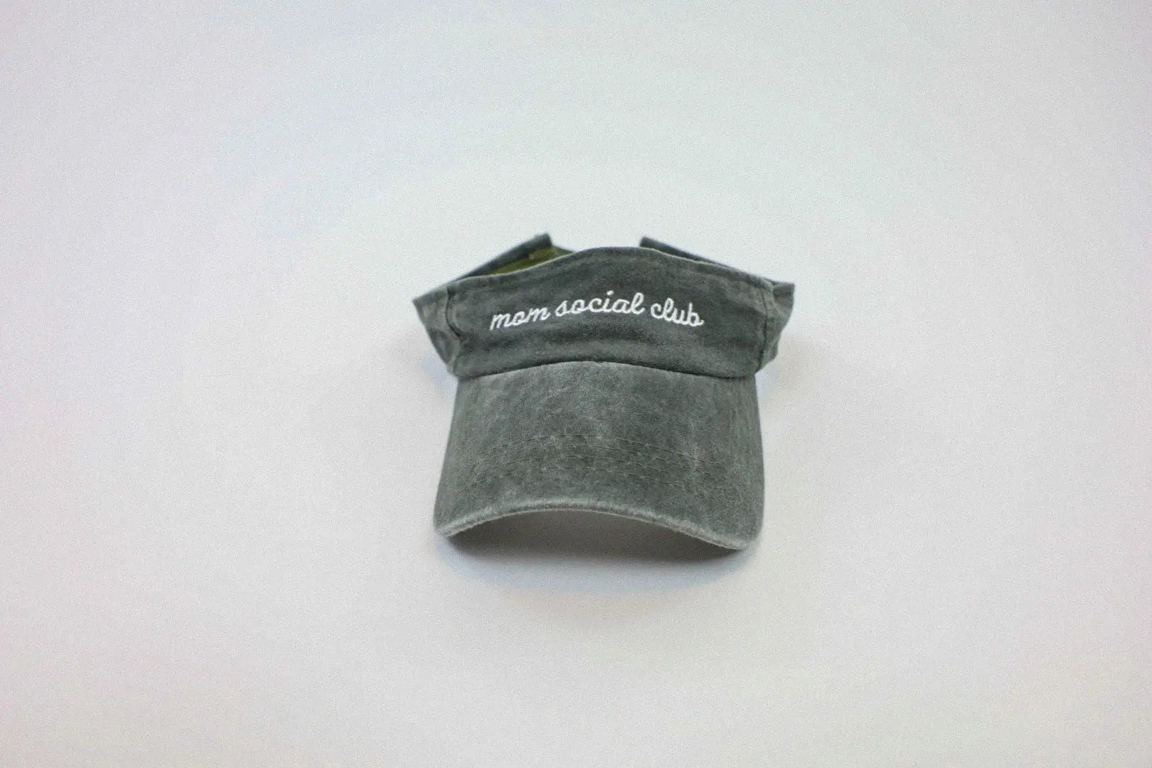 Mom Social Club Vintage Green Visor Hat For Summer Moms Charlie Lou Baby Everetts Place: Online Boutique