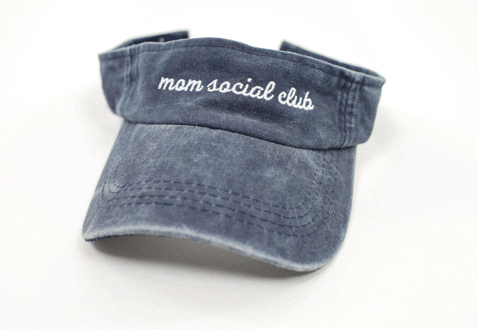 Mom Social Club Visor Vintage Blue Sun Hat For Summer Charlie Lou Baby Everetts Place: Online Boutique