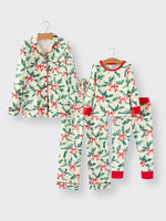 Rylee Faith Designs Mommy And Me Christmas Bow And Holly Print Pajama Set - Everetts Place Boutique - 