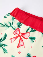 Rylee Faith Designs Mommy And Me Christmas Bow And Holly Print Pajama Set - Everetts Place Boutique - 