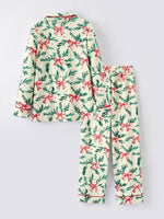 Rylee Faith Designs Mommy And Me Christmas Bow And Holly Print Pajama Set - Everetts Place Boutique - 