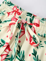 Rylee Faith Designs Mommy And Me Christmas Bow And Holly Print Pajama Set - Everetts Place Boutique - 