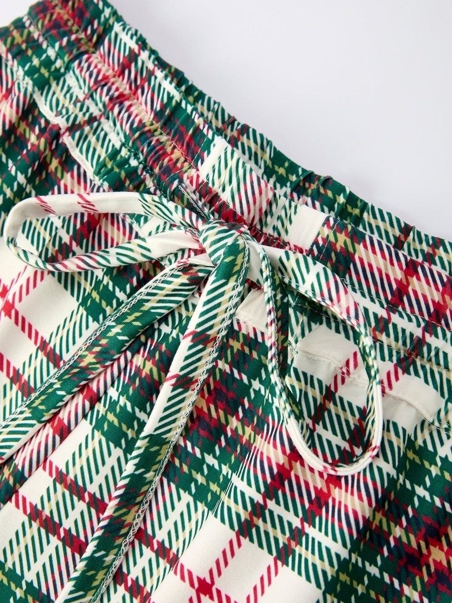 Rylee Faith Designs Mommy And Me Christmas Plaid Pajamas Set With Long Sleeves - Everetts Place Boutique - 