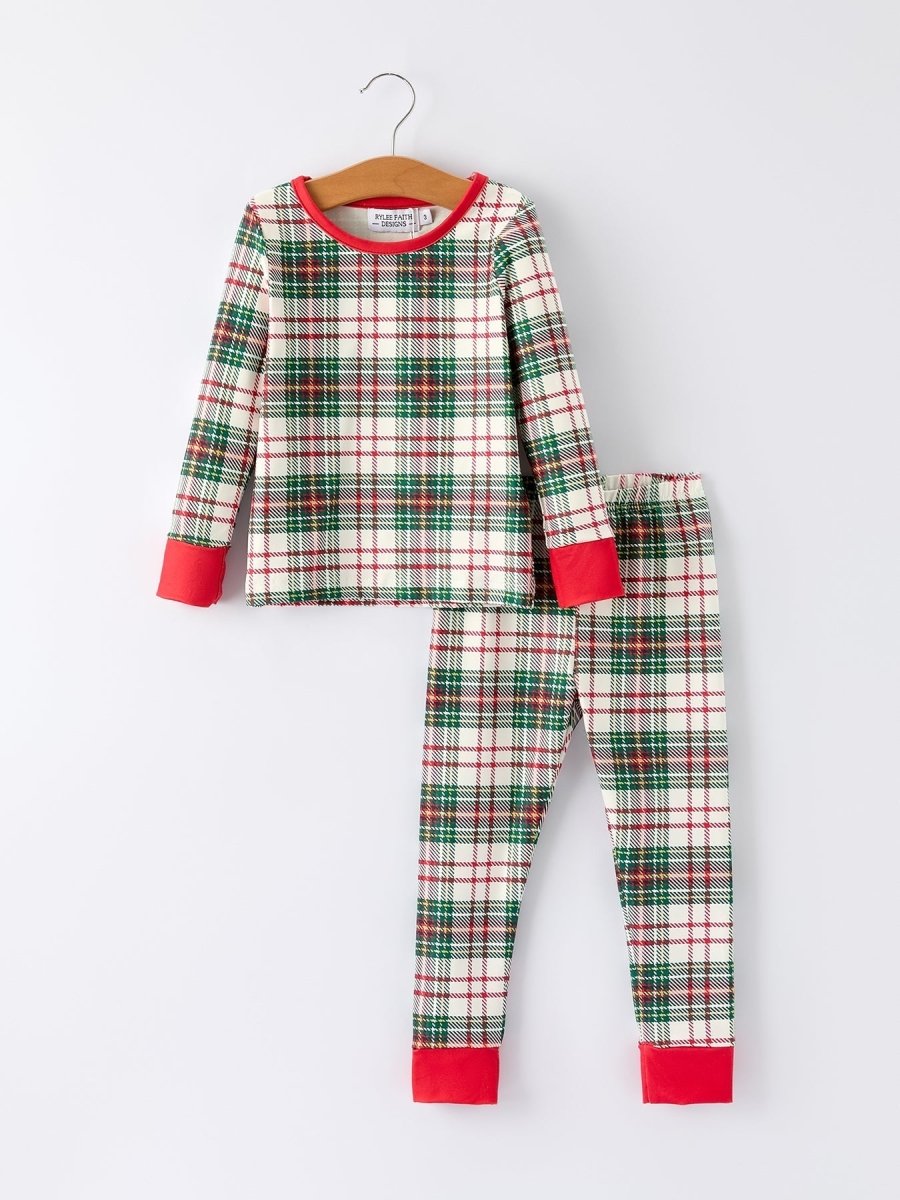 Rylee Faith Designs Mommy And Me Christmas Plaid Pajamas Set With Long Sleeves - Everetts Place Boutique - 