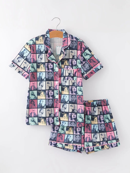 Mommy Me TS Printed Adult Plaid Pajamas Set Rylee Faith Designs