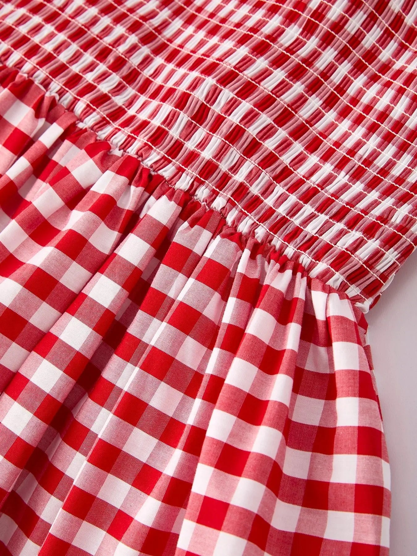 Rylee Faith Designs Mommy & Me Adult Dress – Red Plaid Sleeveless Outfit for Party - 