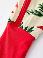 Mommy & Me Christmas Bow and Holly Print Pajama Girls Romper Rylee Faith Designs Everetts Place Boutique