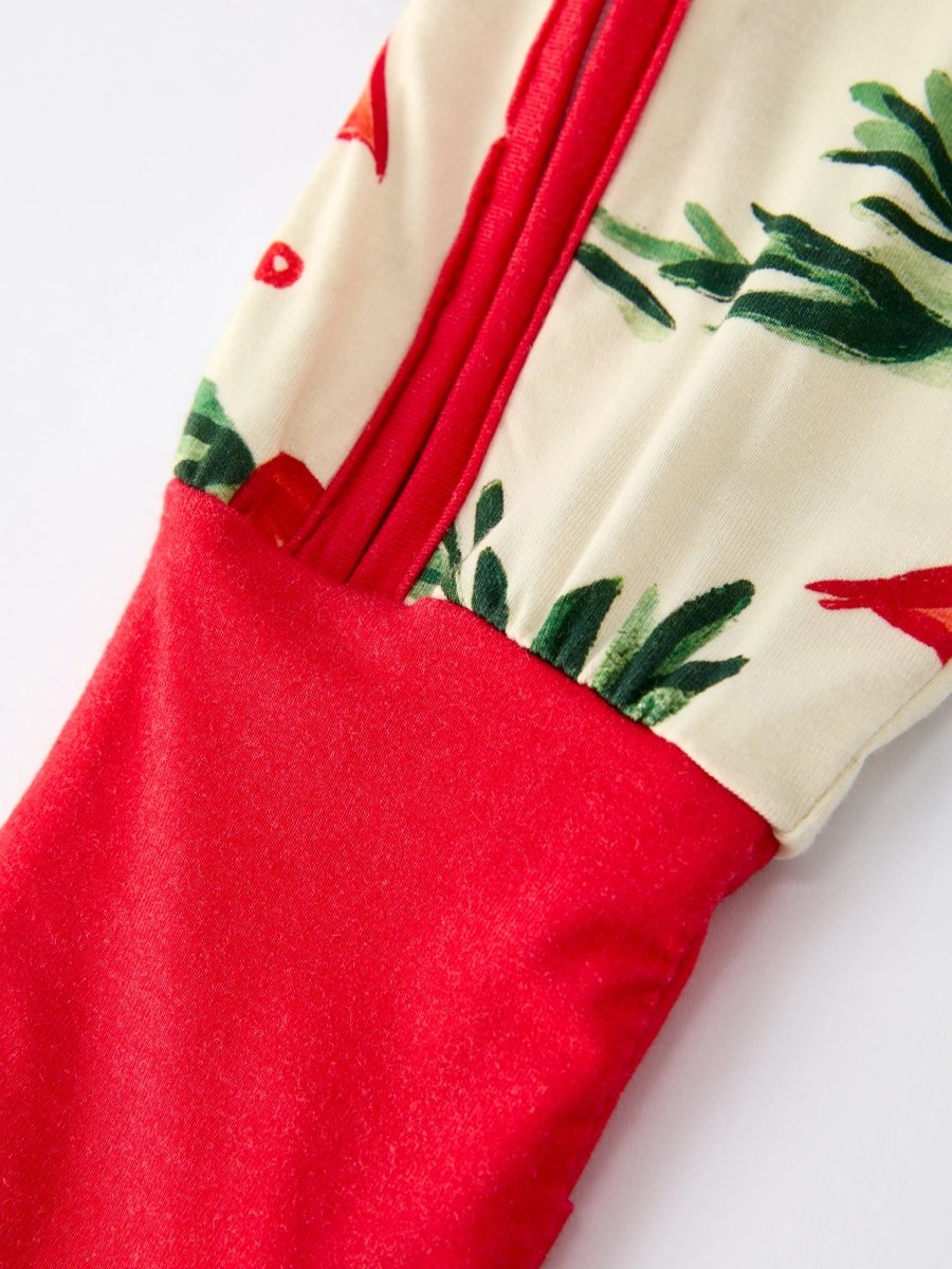 Mommy & Me Christmas Bow and Holly Print Pajama Girls Romper Rylee Faith Designs Everetts Place Boutique