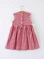 Rylee Faith Designs Mommy & Me Girl Dress – Dog Baseball Smocking Embroidery Outfit - 