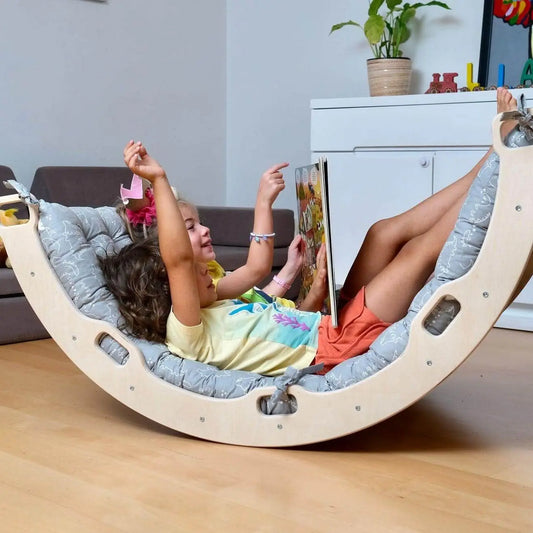 Montessori Arch And Rocker Gray Dinosaur Pattern Pillow Set Kidodido Everetts Place: Online Boutique
