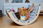 Kidodido Montessori Arch And Rocker Gray Dinosaur Pattern Pillow Set - Toys & Games > Toys > Activity Toys Climbing Arch and Rockers