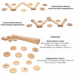 Kidodido Montessori Balance Beam and Stepping Stones Set for Kids - Sporting Goods > Athletics > Gymnastics > Gymnastics Bars & Balance Beams Balance Boards