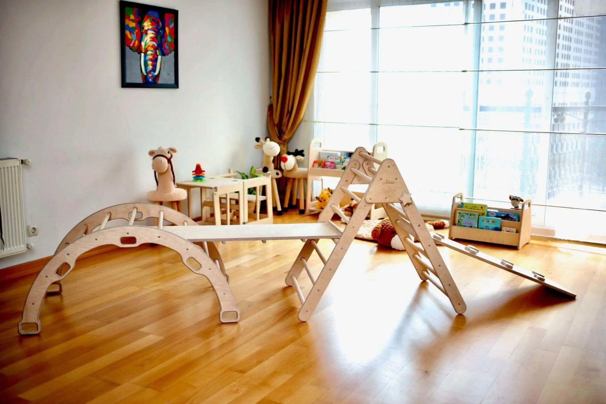 Kidodido Montessori Climbing Set 5 Triangle Arch Rocker Pillow Ramps - Toys & Games > Toys > Activity Toys Activity Gym Sets