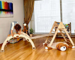Kidodido Montessori Climbing Set Pikler Triangle Climbing Arch Ramp - Toys & Games > Outdoor Play Equipment > Swing Sets & Playsets Activity Gym Sets