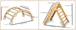 Kidodido Montessori Climbing Set Pikler Triangle Climbing Arch Ramp - Toys & Games > Outdoor Play Equipment > Swing Sets & Playsets Activity Gym Sets