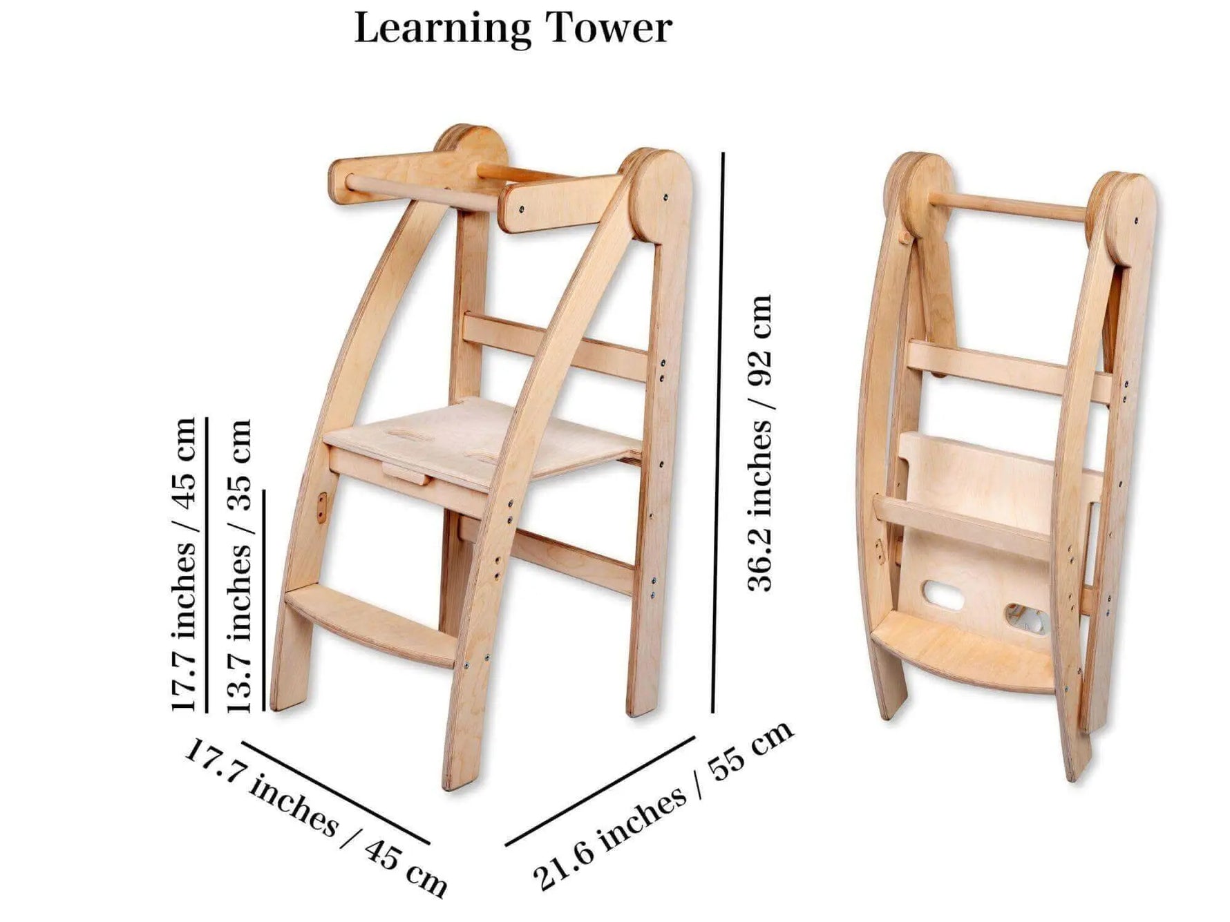 Kidodido Montessori Foldable Toddler Tower For Safe Home Learning - Furniture > Baby & Toddler Furniture > High Chairs & Booster Seats Learning Towers