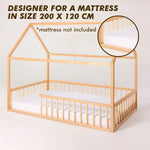 Goodevas Montessori House Bed for Kids with Fence EU Size 200x120 cm - Furniture > Baby & Toddler Furniture > Cribs & Toddler Beds > Toddler Beds Beds