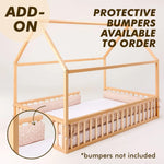 Goodevas Montessori House Bed for Kids with Fence EU Size 200x120 cm - Furniture > Baby & Toddler Furniture > Cribs & Toddler Beds > Toddler Beds Beds