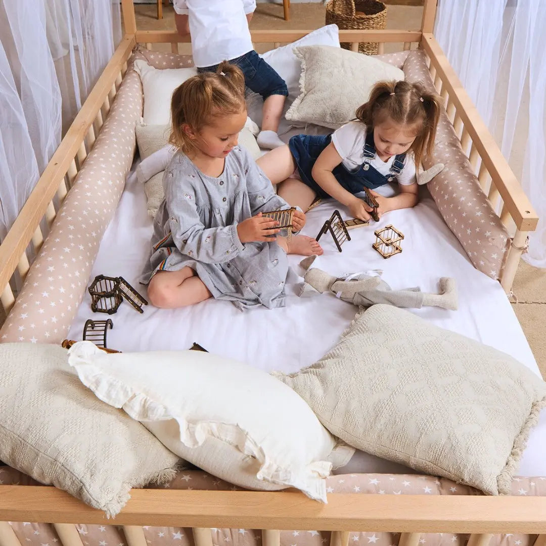 Montessori House Bed for Kids with Fence EU Size 200x120 cm Goodevas Everetts Place: Online Boutique