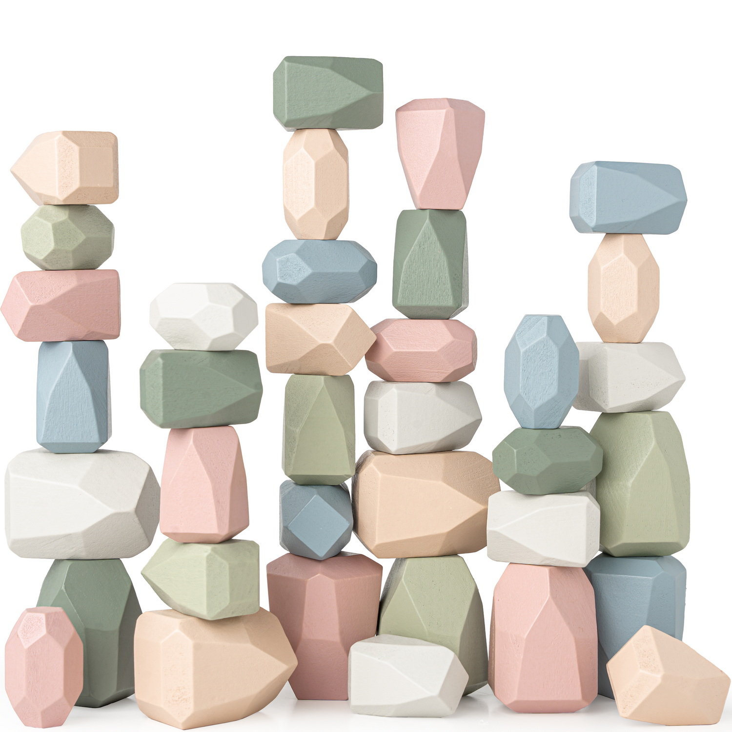 Montessori Wood Stacking Blocks for Toddlers Neutral Pack Comfy Cubs Everetts Place: Online Boutique