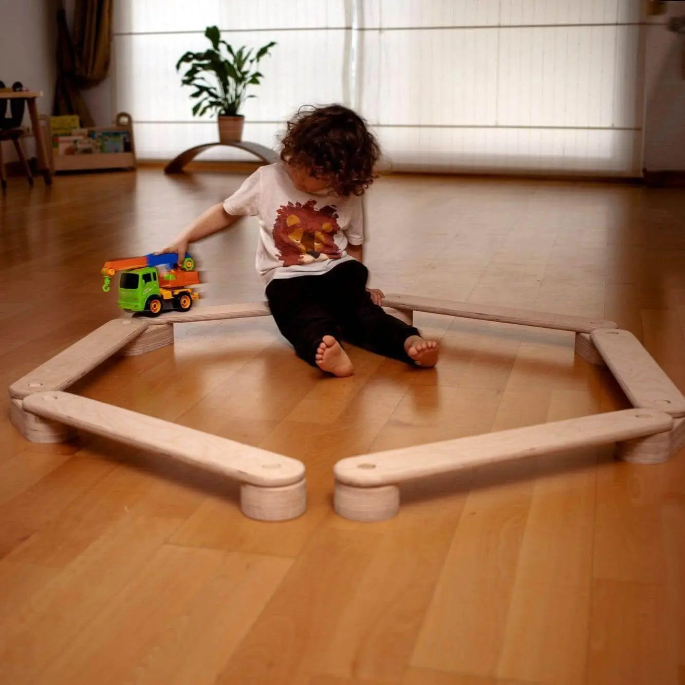 Kidodido Montessori Wooden Balance Beam Set Toddler Gift Birch Wood - Sporting Goods > Athletics > Gymnastics > Gymnastics Bars & Balance Beams Balance Boards