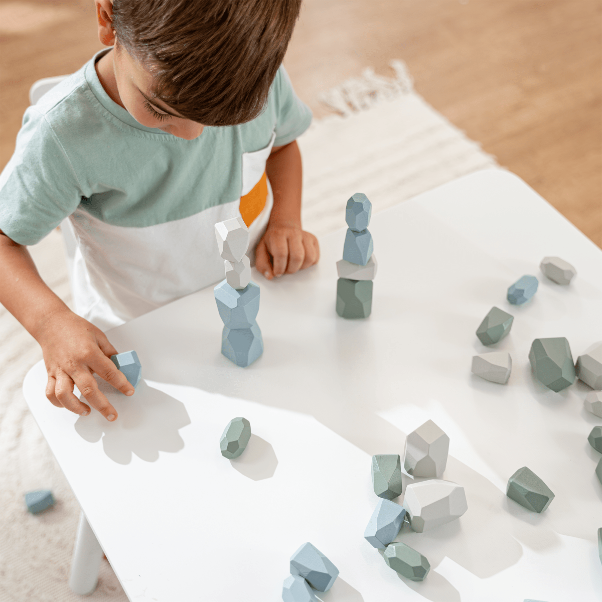Montessori Wooden Stacking Blocks for Toddlers Boy Pack Comfy Cubs Everetts Place: Online Boutique