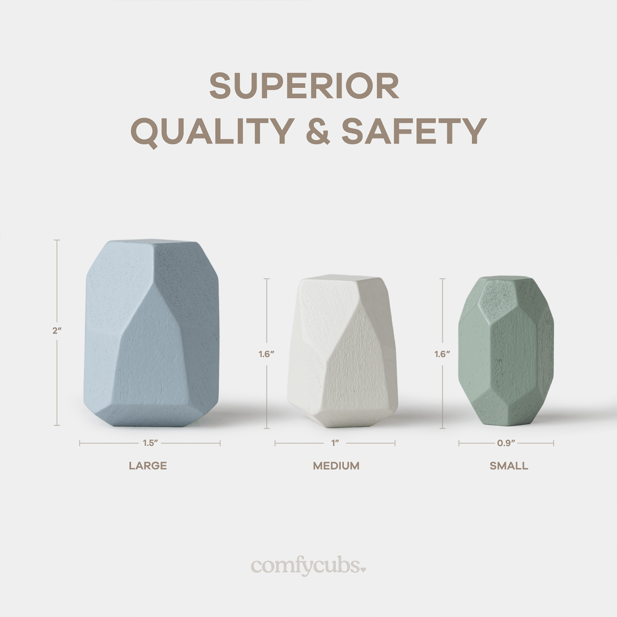 Comfy Cubs Montessori Wooden Stacking Blocks for Toddlers Boy Pack - Everetts Place Boutique - 