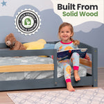 Full-Size Montessori Floor Bed with Strong Slatted Frame by Ocodile.com