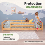 Full-Size Montessori Floor Bed with Strong Slatted Frame by Ocodile.com