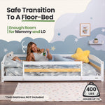 Twin Size Montessori-Inspired Floor Bed with Safety Guardrails for Kids by Ocodile.com