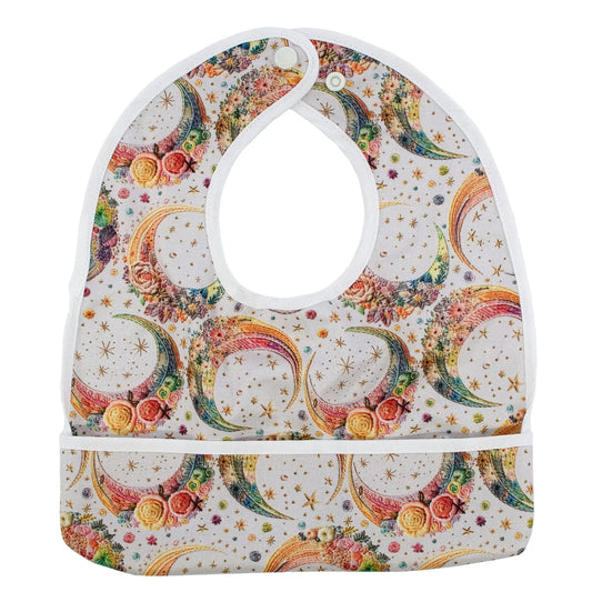 Moon Embroidery The Flip Bib Pocket PUL Water Resistant Texas Tushies Everetts Place: Online Boutique