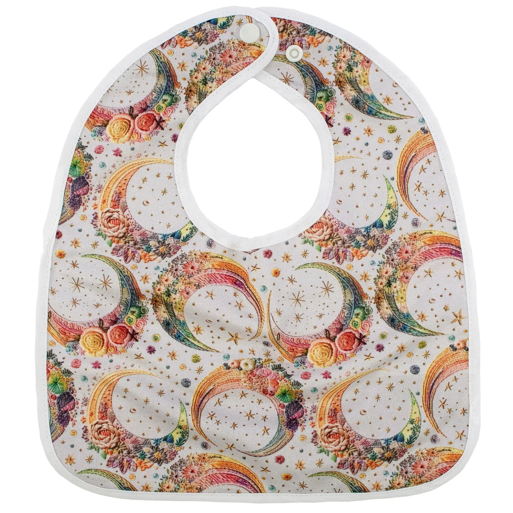 Texas Tushies Moon Embroidery The Flip Bib Pocket PUL Water Resistant - Baby & Toddler > Nursing & Feeding > Bibs Baby & Toddler Clothing