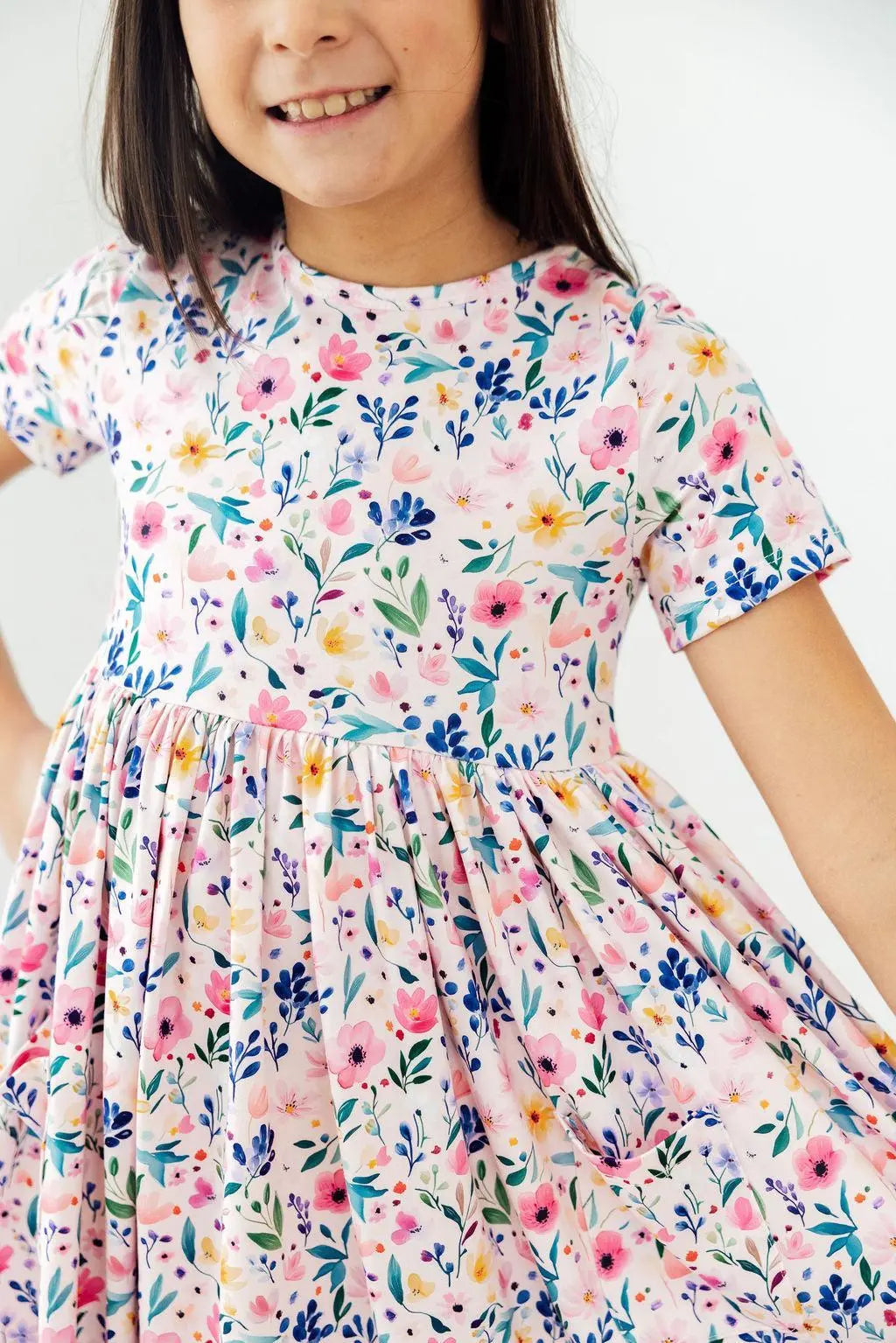 Mila & Rose ® Morning Meadows S/S Pocket Twirl Dress - 